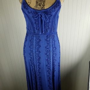 Boho Beaded and Embroidered Maxi Sundress